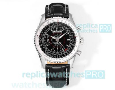 BLS Factory Copy Breitling Navitimer Montbrillant Datora Chronograph Watch with Black Dial